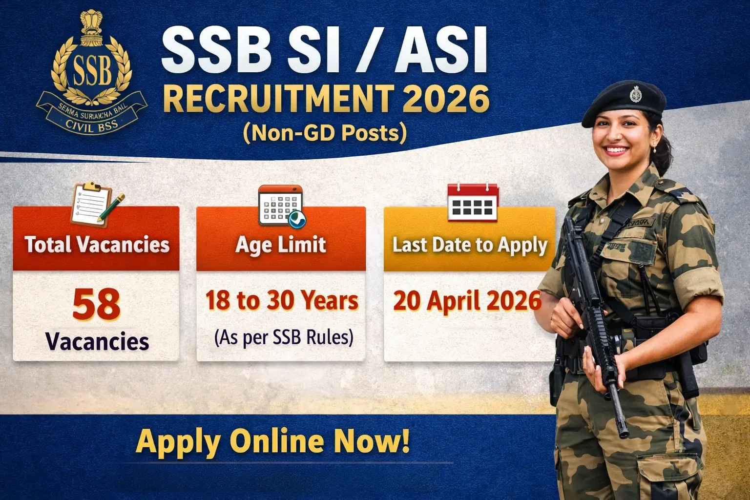 SSB Recruitment 2026